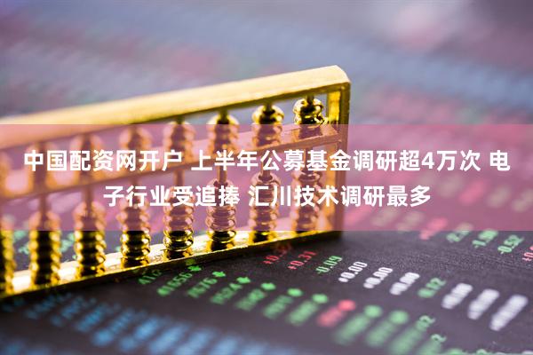 中国配资网开户 上半年公募基金调研超4万次 电子行业受追捧 汇川技术调研最多
